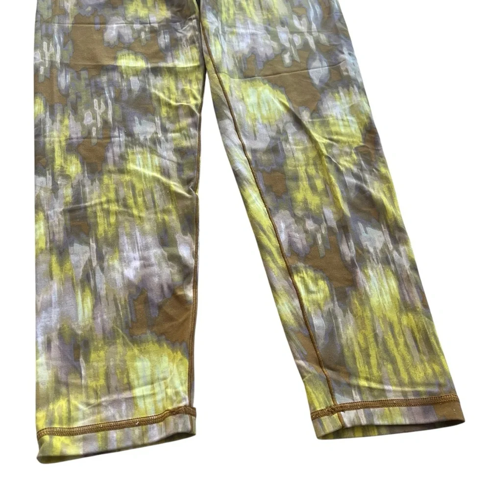 Offline By Aerie Womens XL Long Green Brown Abstract Real Me 7/8 Hi-rise Legging